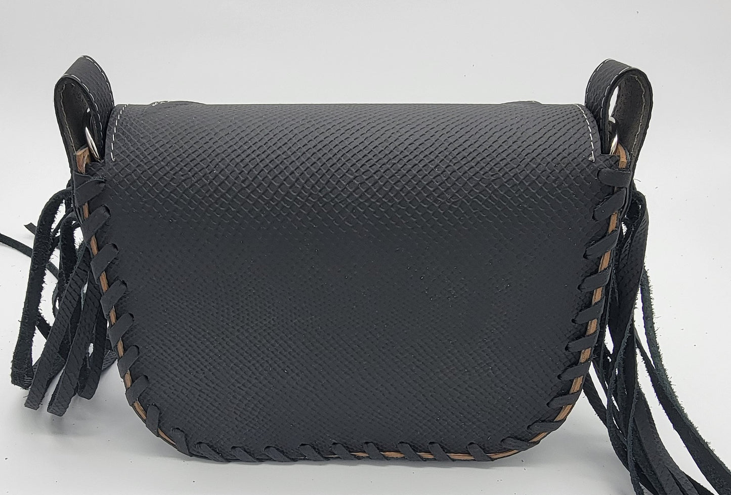 Bolso bandolera de piel de vaca estilo western 4