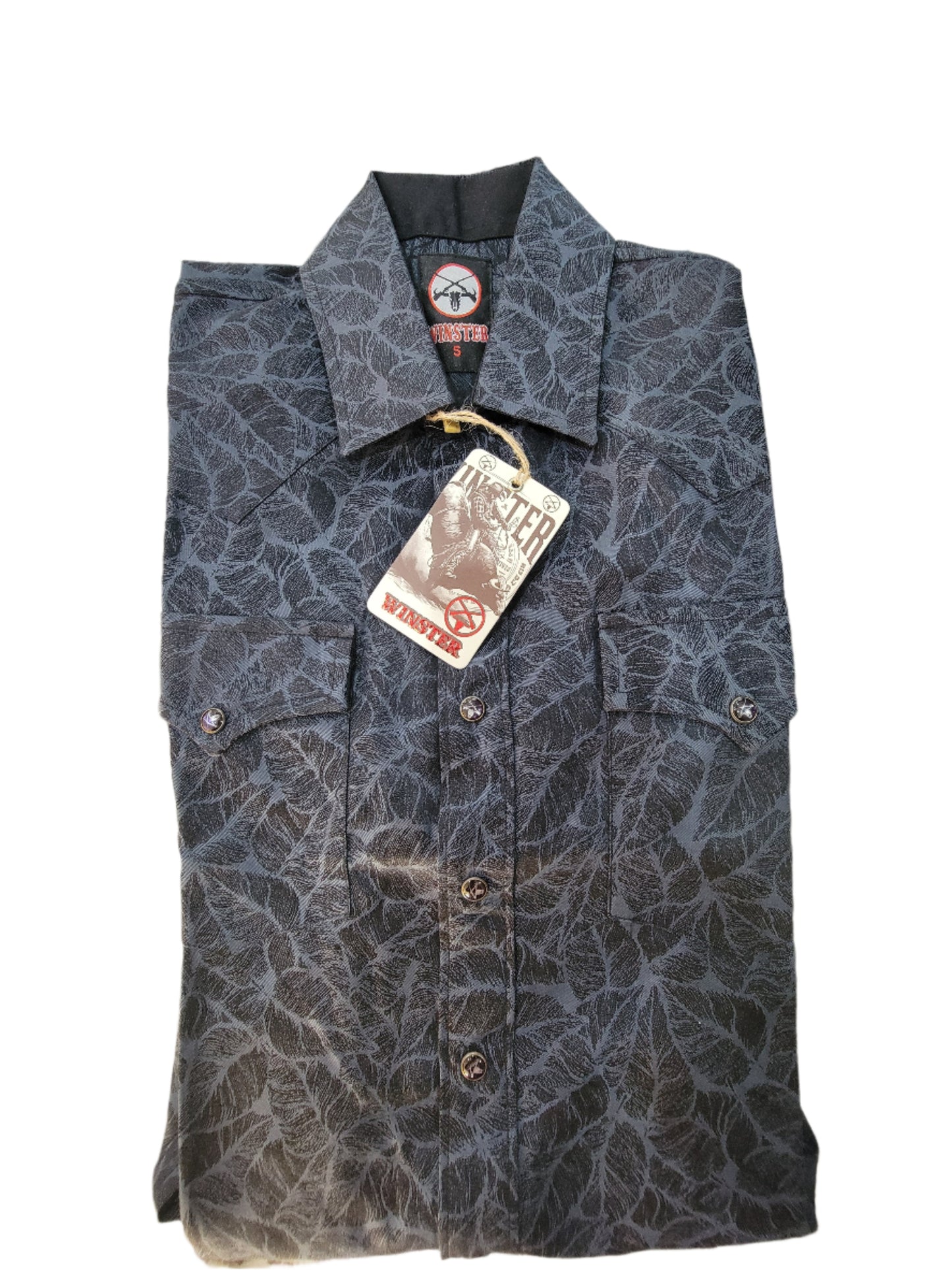 Camisa vaquera con cierre a presión para hombre