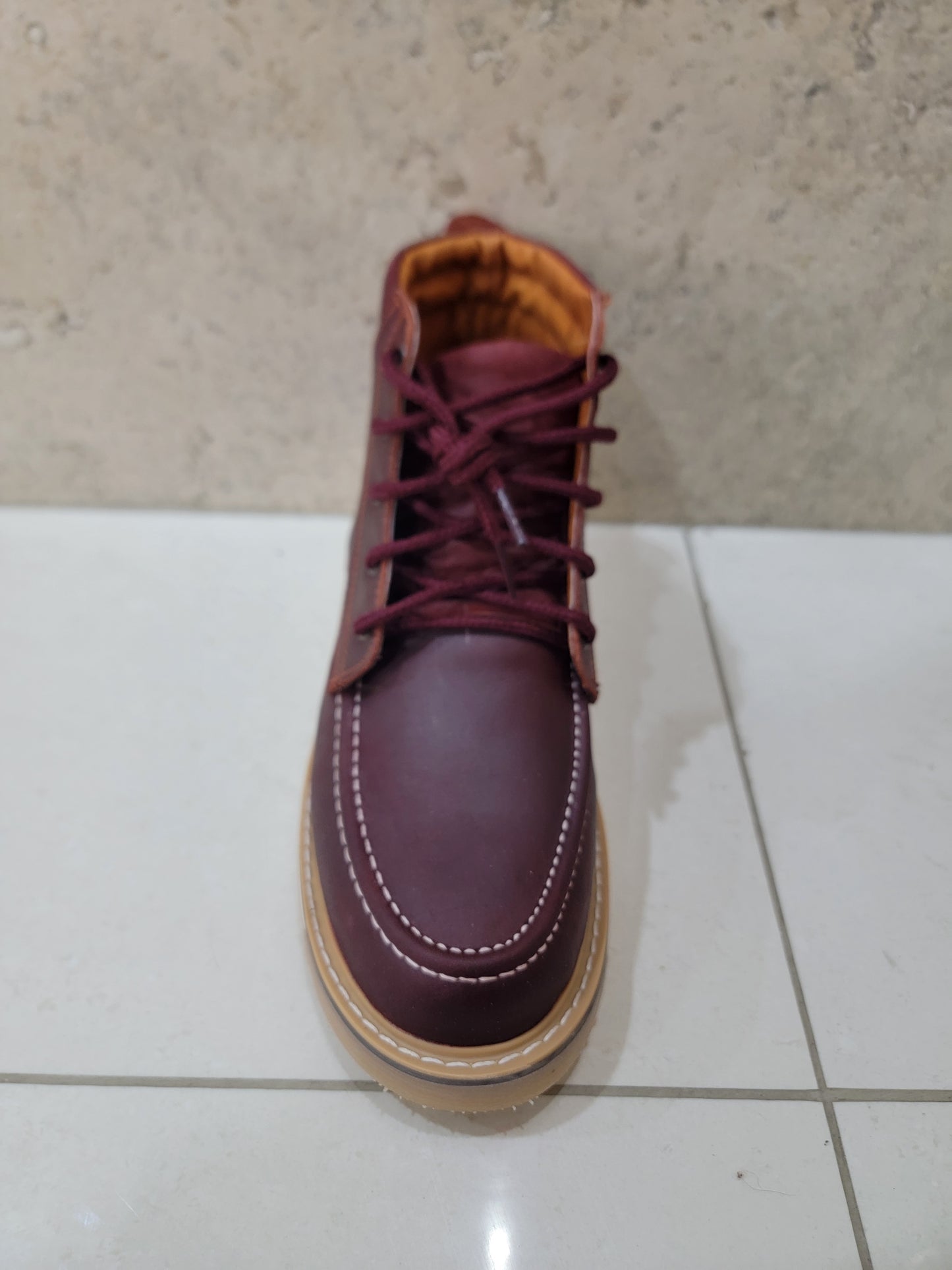 Botas de trabajo de cuero para hombre
