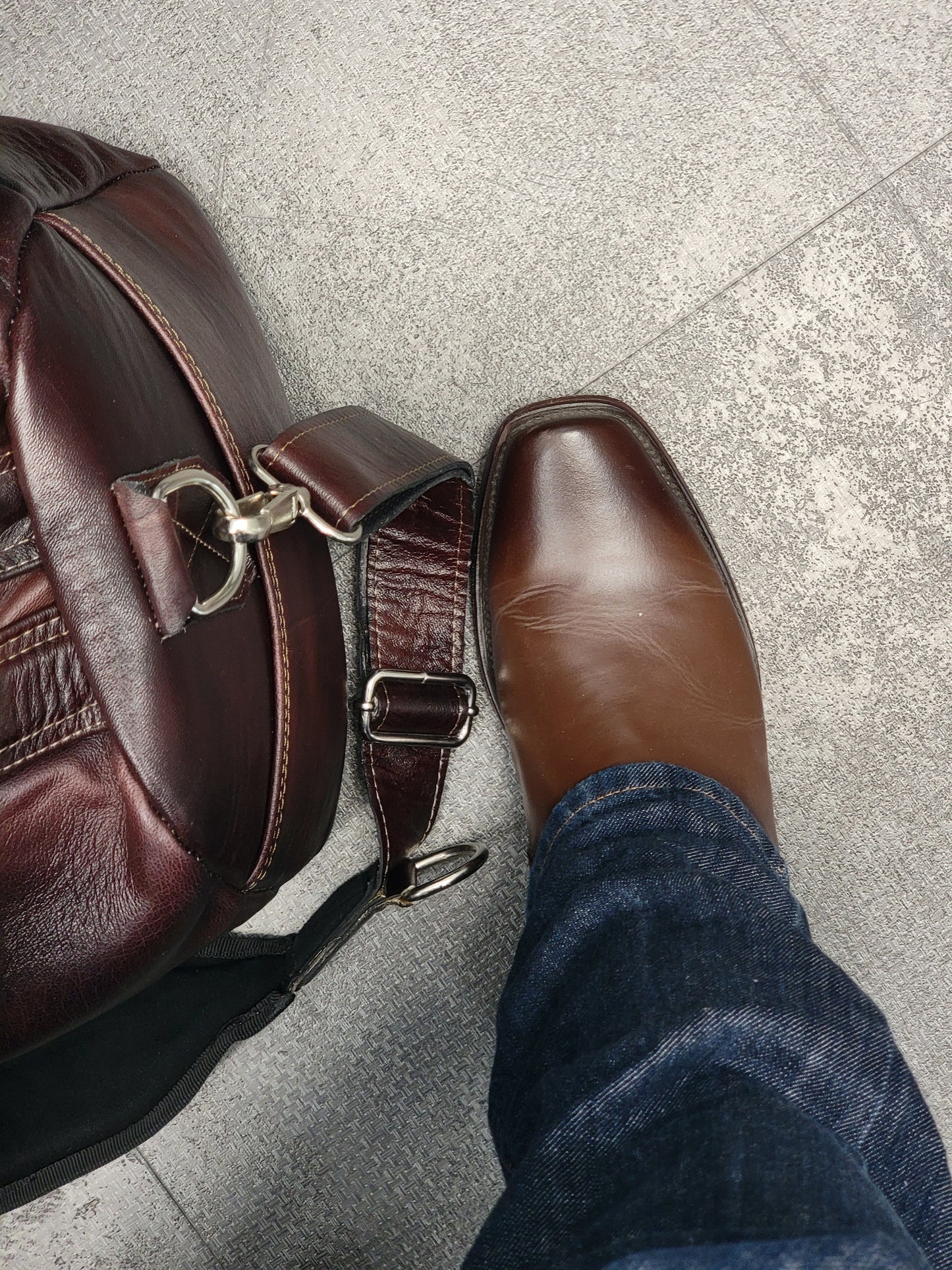 Men's Brown Rider Boots, Dubai Toe, Two Tone Napa/Floater Leather, Leather Sole, Zip Sides
