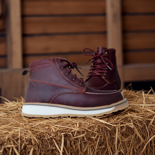 Botas de trabajo de cuero para hombre