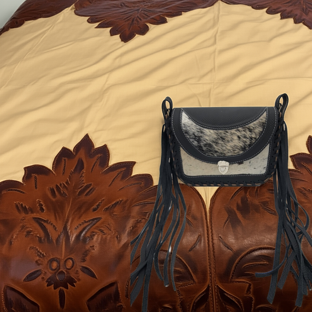 Western Cowhide Crossbody Purse 6