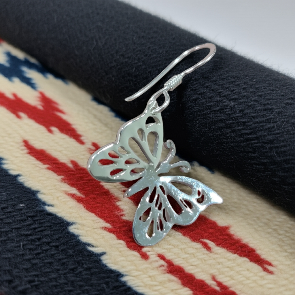 Silver "Butterfly" earrings, 92.5% purity