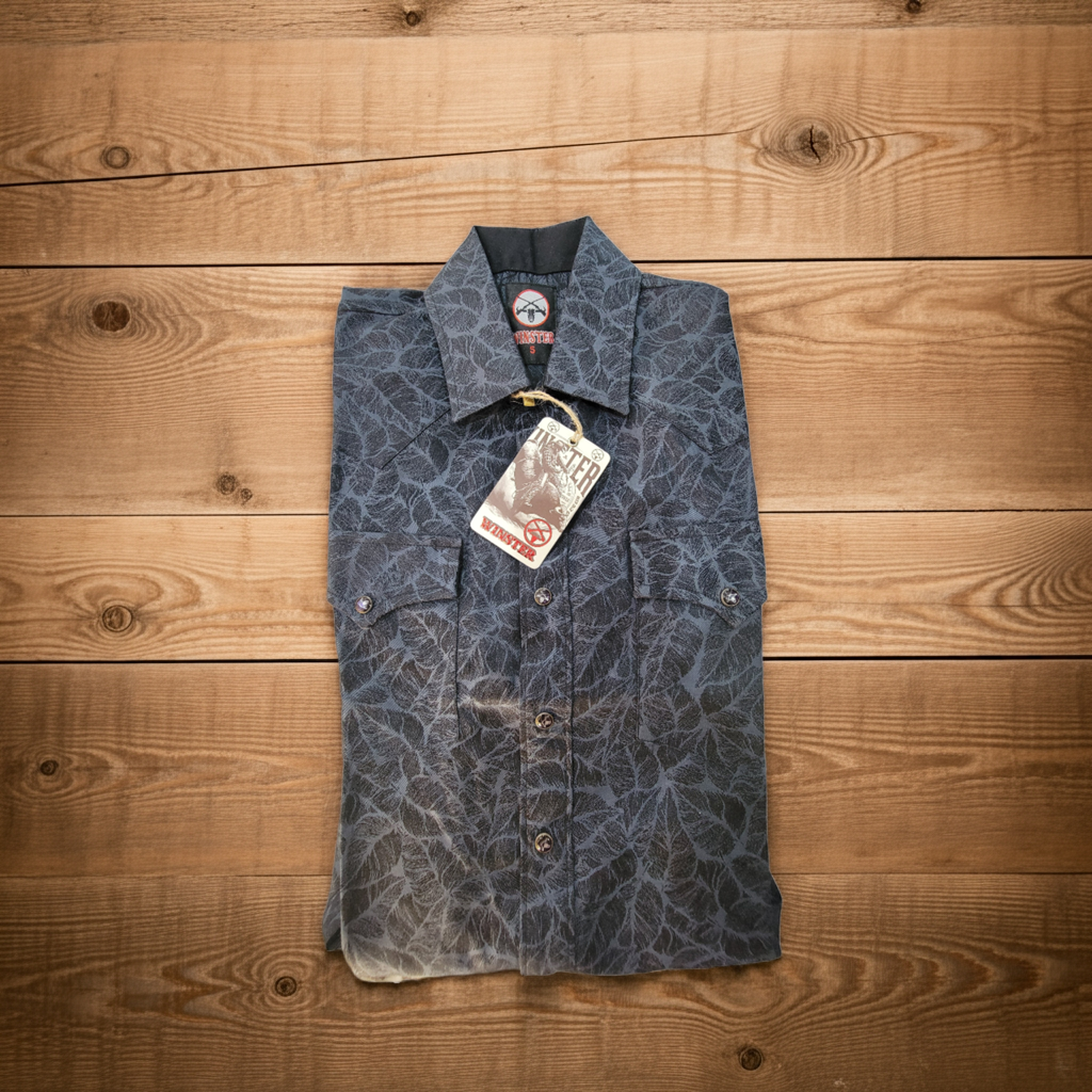 Camisa vaquera con cierre a presión para hombre