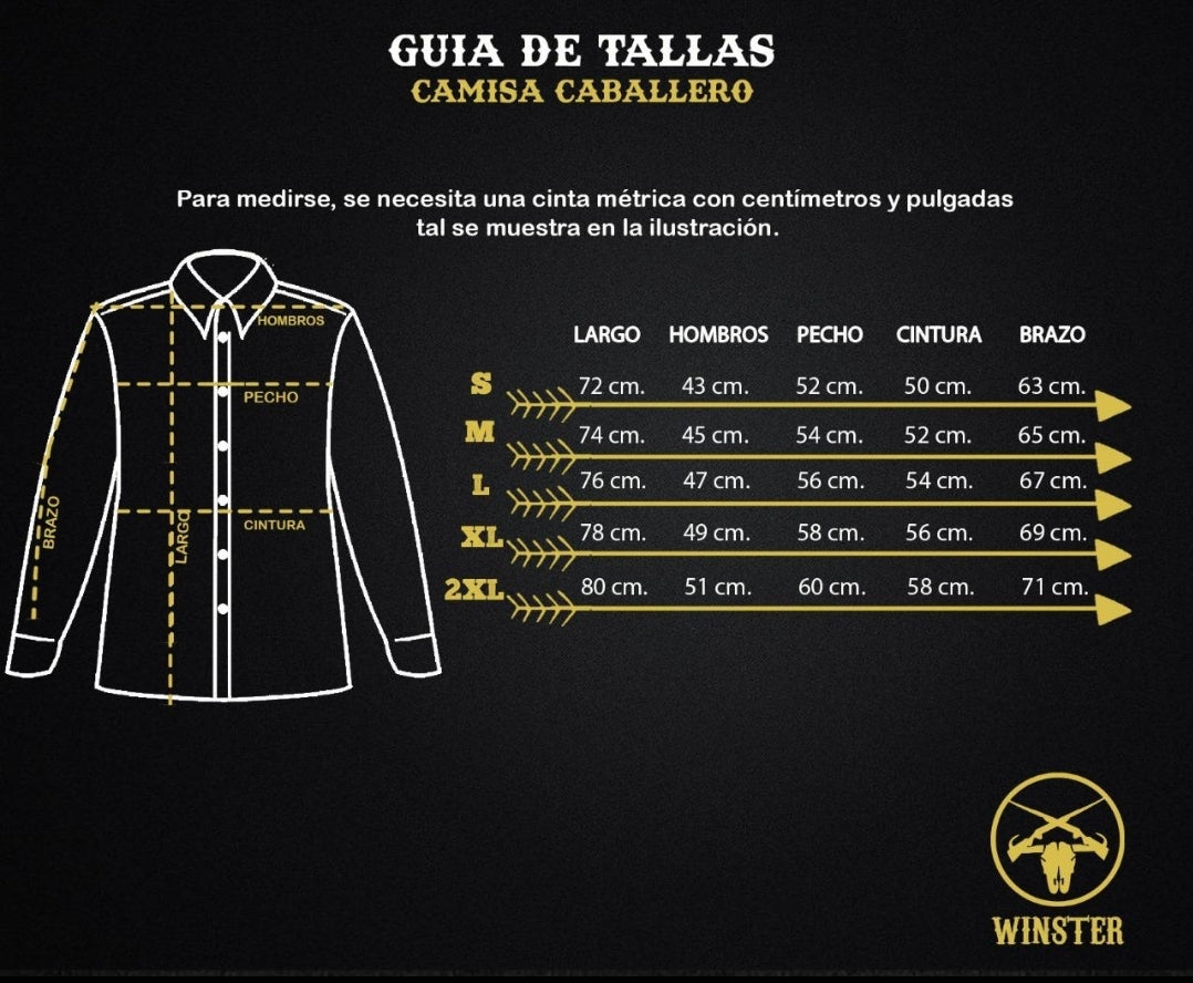 Camisa vaquera con cierre a presión para hombre