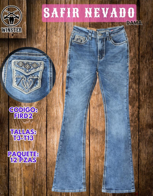 Vaqueros Winster Safir Nevado para mujer