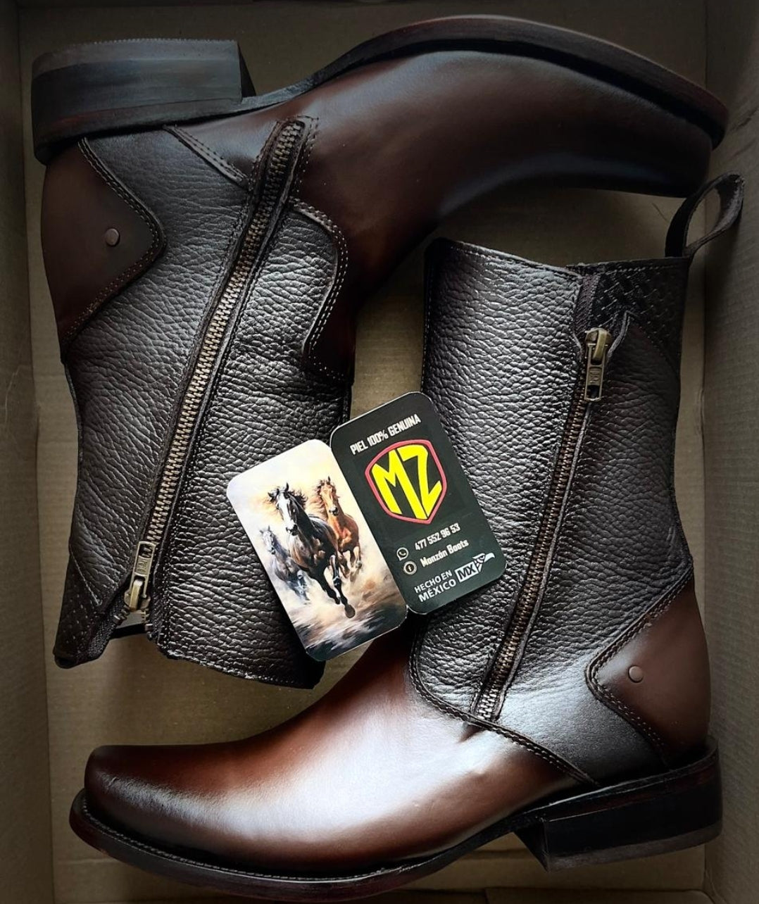 Botas de vestir Roper para hombre, piel flor