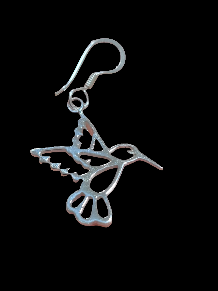 Silver "Hummingbird" earrings, 92.5% purity