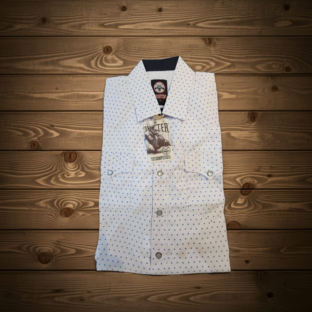 Camisa vaquera con cierre a presión para hombre