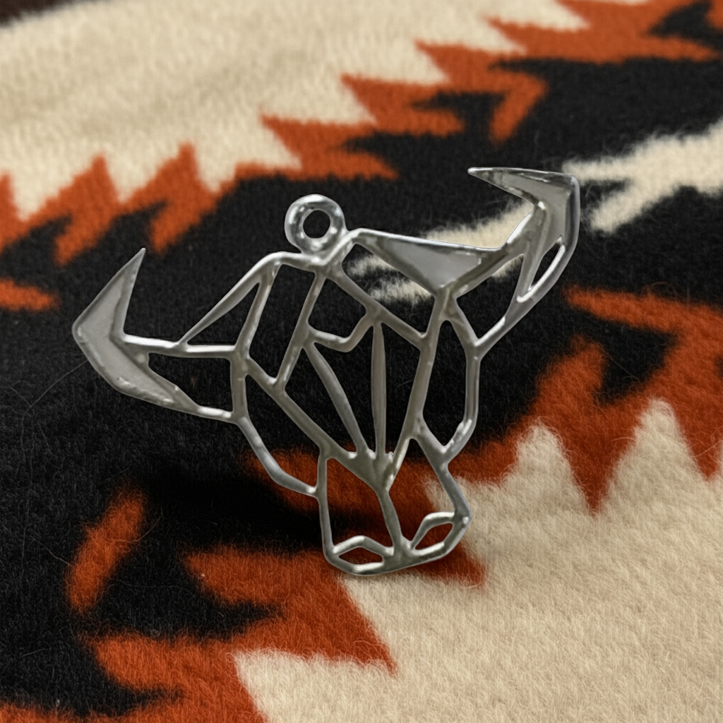 Silver "Bull" earrings, 92.5% purity