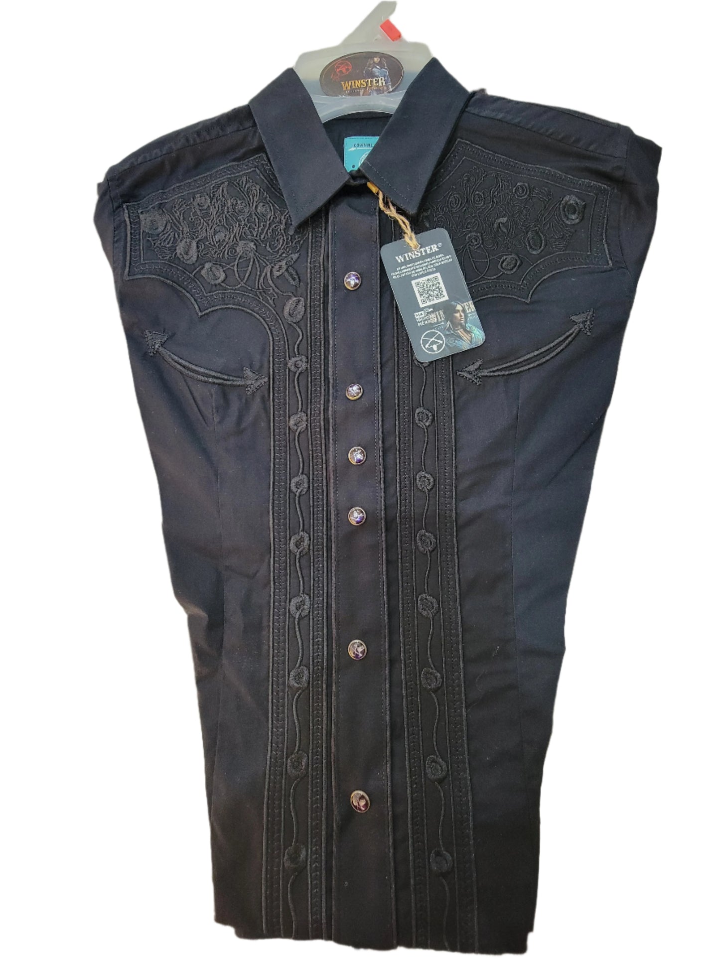 Camisa vaquera bordada para mujer