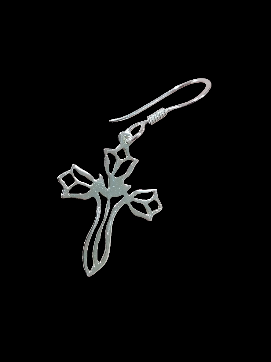 Silver "Cross" earrings, 92.5% purity
