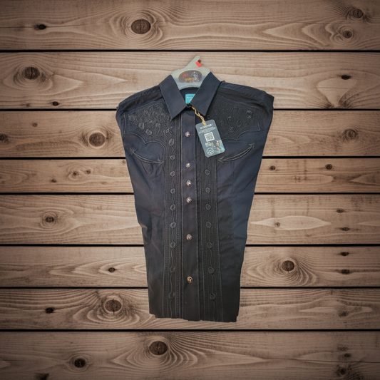 Camisa vaquera bordada para mujer